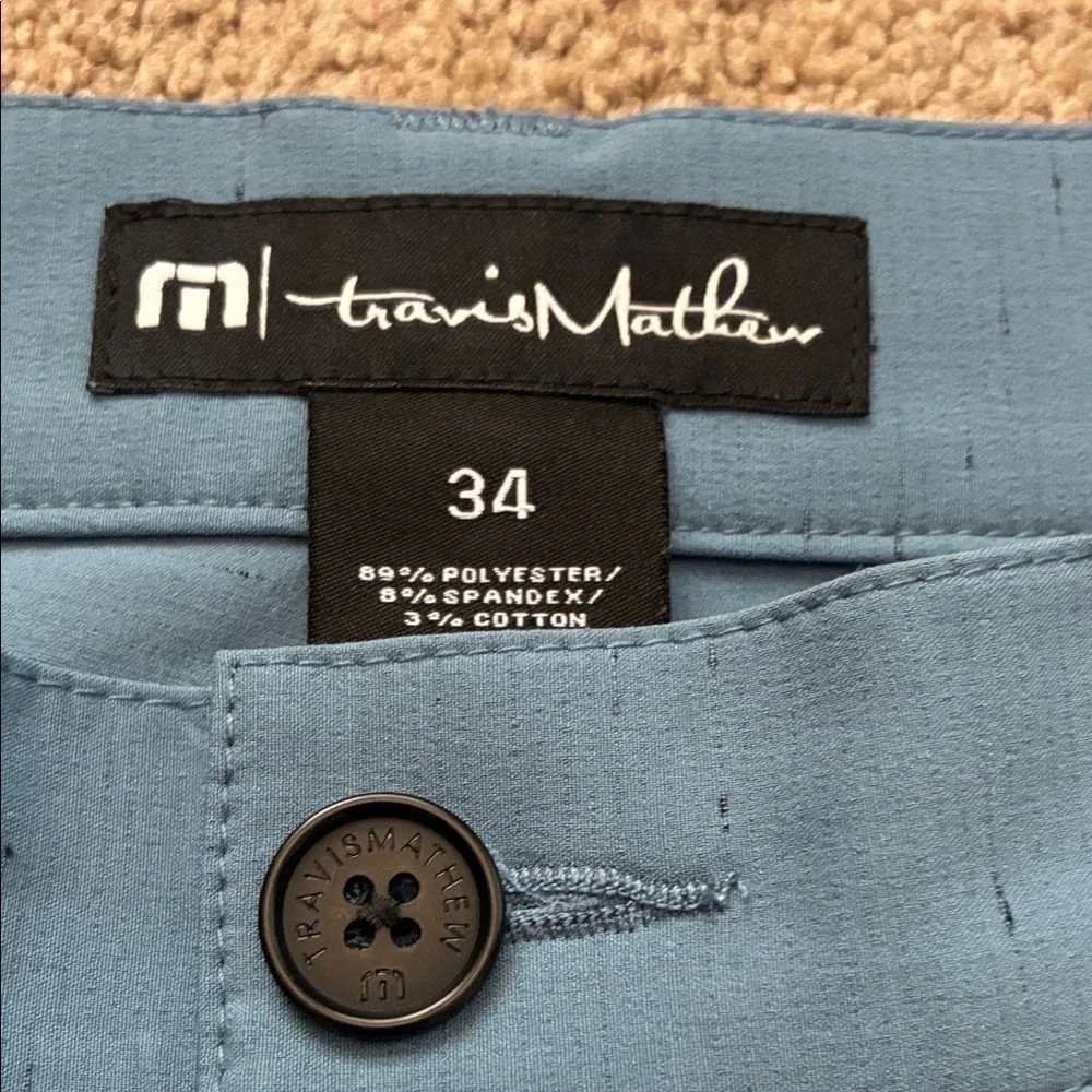 Travis Mathew Light Blue Flat Front Shorts